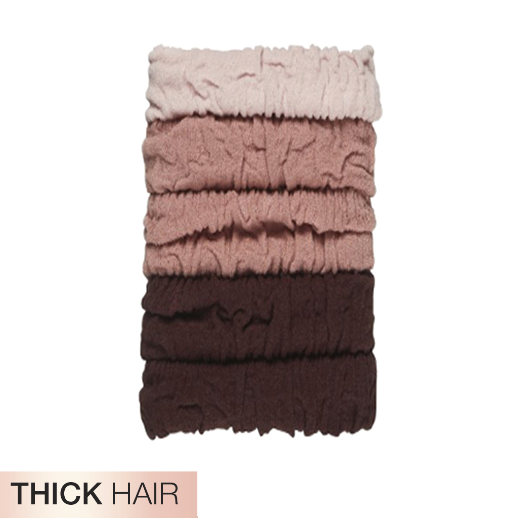 Thick Hair Unbreakable Neutral Comfy Hair Ties 6pk