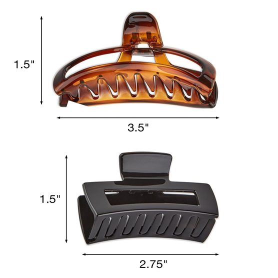 Open Cut Claw Clips 2pk image number 1.0