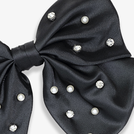 Scunci Pearl & Rhinestone Bows (1pk) image number 1.0