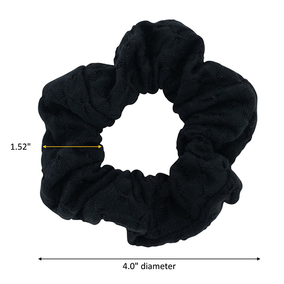 Mixed Texture Scrunchies Black 8pk image number 2.0