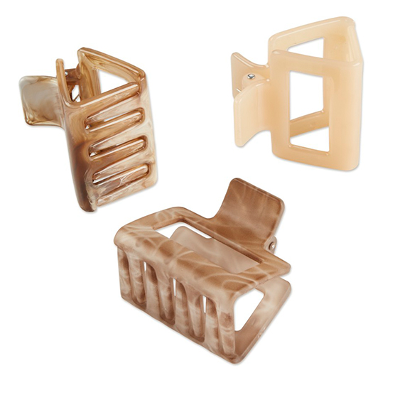 Small Open Cut Claw Clips 3pk