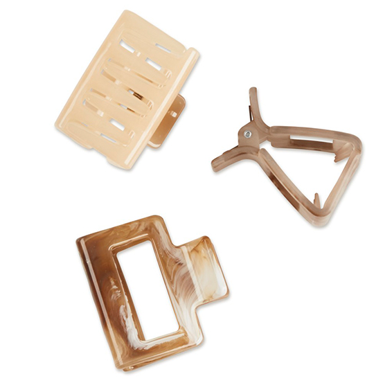 Small Open Cut Claw Clips 3pk