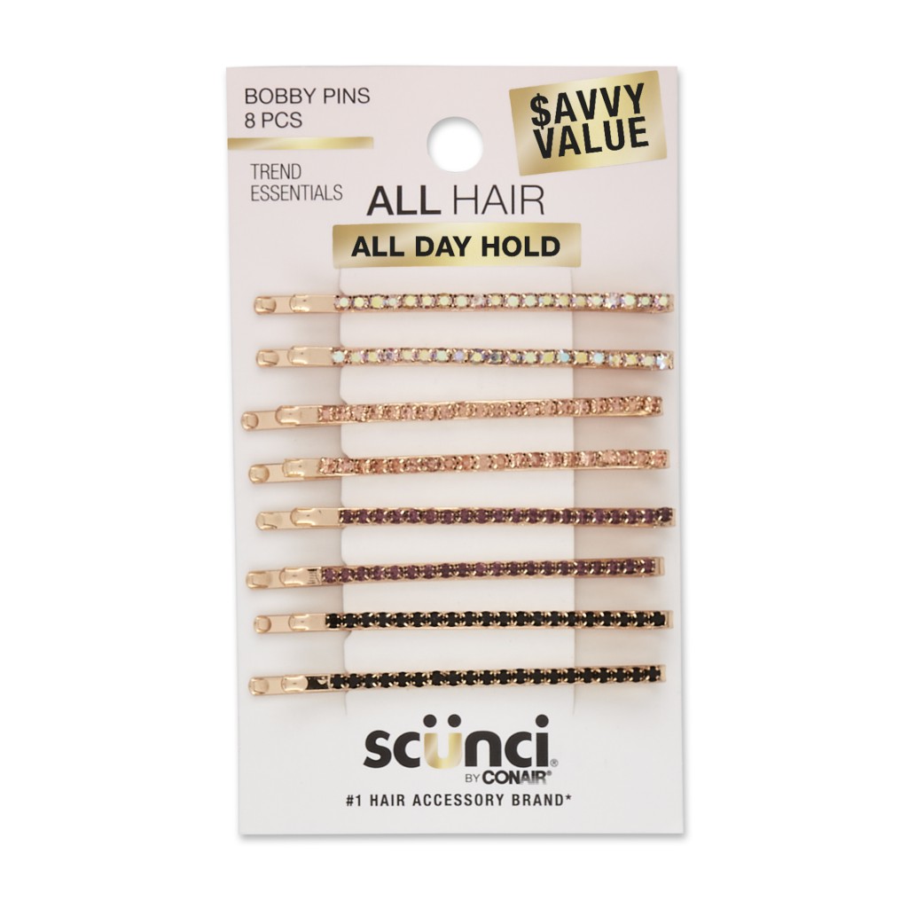 Savvy Value Rhinestone Bobby Pins 8pk image number 2.0