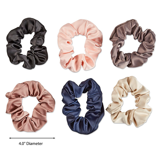 Satin Scrunchies 6pk image number 1.0