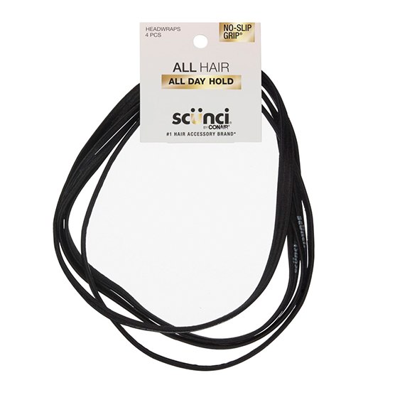 Black Skinny Headwraps 4pk image number 2.0