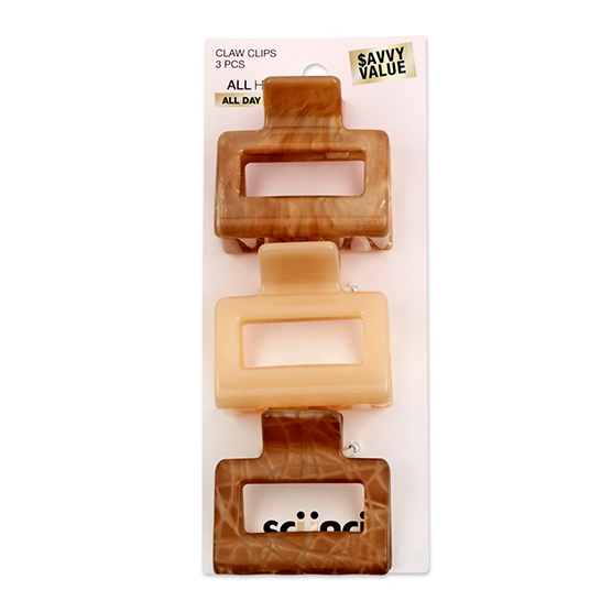 Small Open Cut Claw Clips 3pk image number 2.0