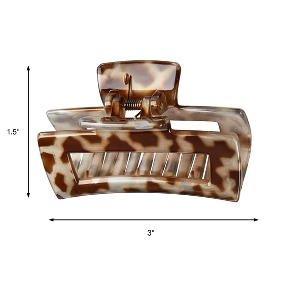Open Cut Rectangle Claw Clips 3pk image number 1.0