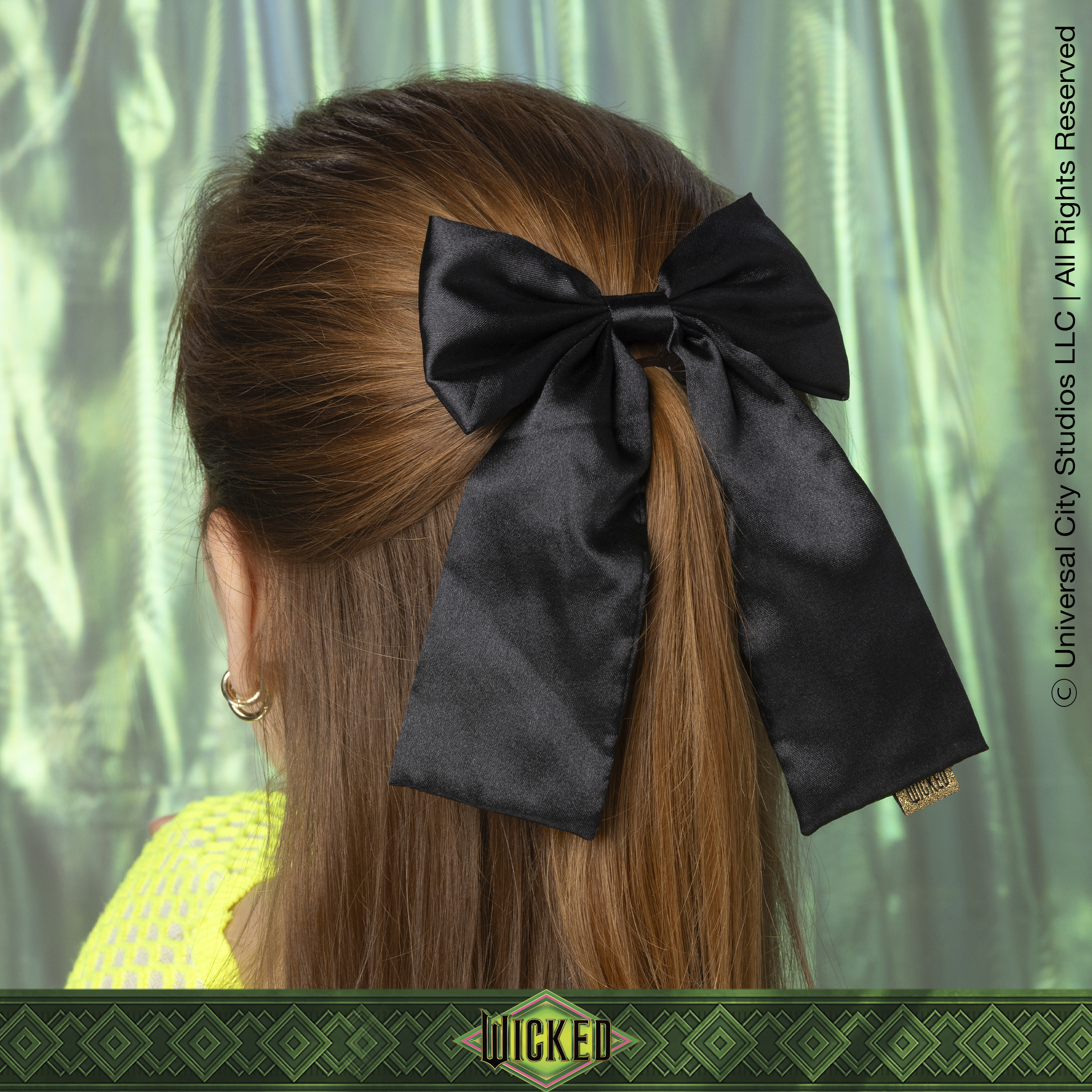 Papillon nero in seta preannodato - Made In Italy