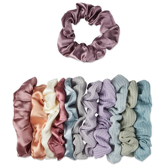 Textured Neutral Scrunchies 12pk