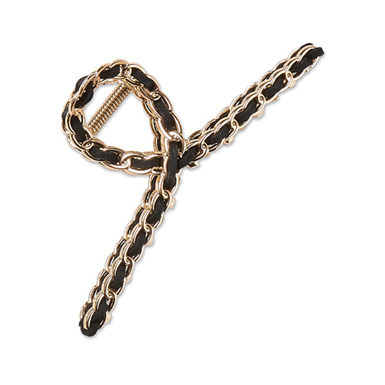 Faux Leather Metal Claw Clip 1pk