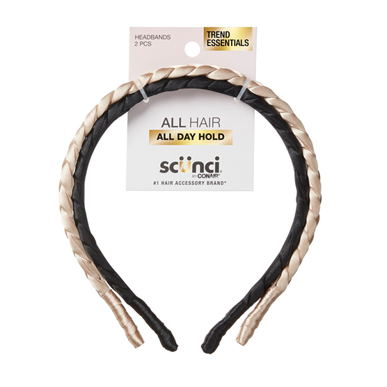 Braided Satin Headbands 2pk image number 2.0