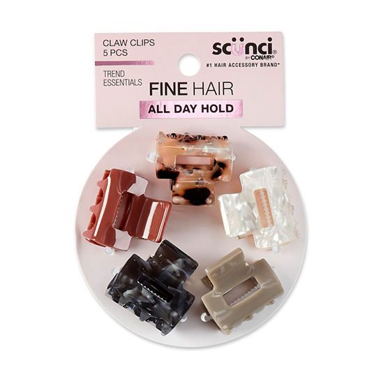 Mini Open Cut Claw Clips 5pk image number 2.0